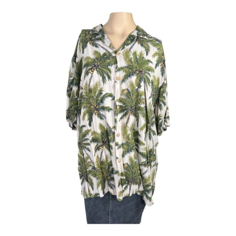 Paradise Found Palm Tree Print Shirt